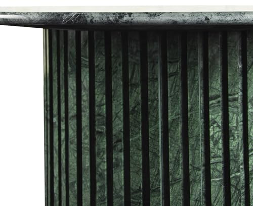 Art Deco Coffee Table with Marble, 36" W x 36" D x 16" H, Green V599411