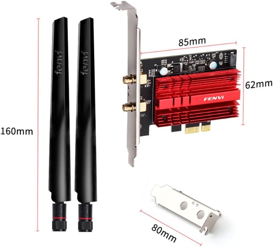 WiFi 6E AX210 PCI-E Wireless Network Adapter Tri-Band 5400Mbps Pack of 2 U5080