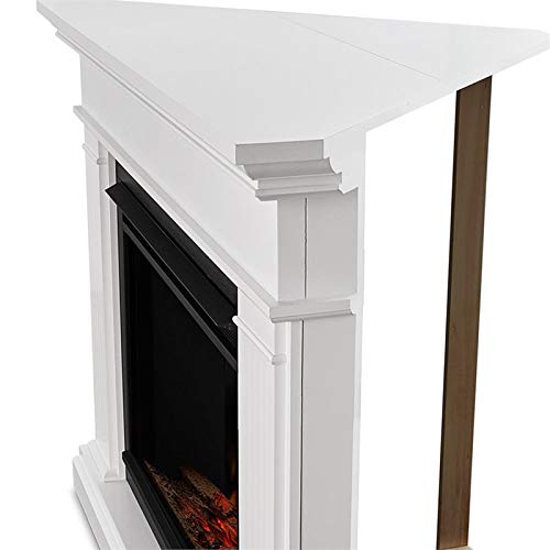 White Corner Electric Fireplace Mantel Heater with Remote Control K56122