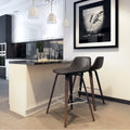 Set of 2 Dark Brown Bentwood Counter Height Barstools E87394