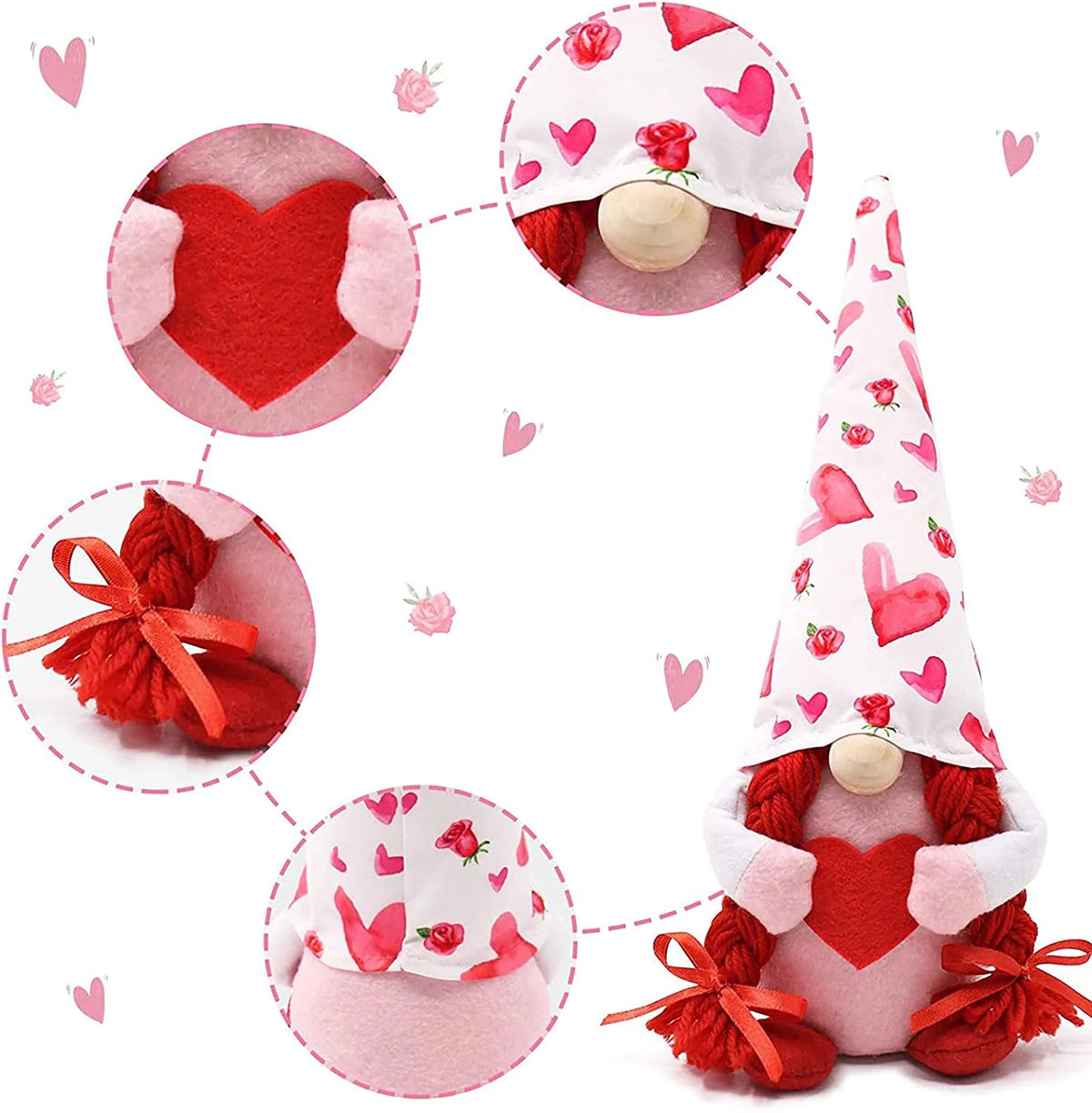 Valentine's Day Gnomes Plush Decorations E358518