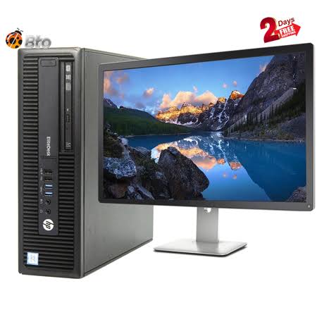 HP EliteDesk 800 G1 SFF Desktop Computer Core i7-4th, 8GB Ram, 480GB Ssd, 500GB Hdd, 24 inch LCD, Keyboard & Mouse, Wifi J708594
