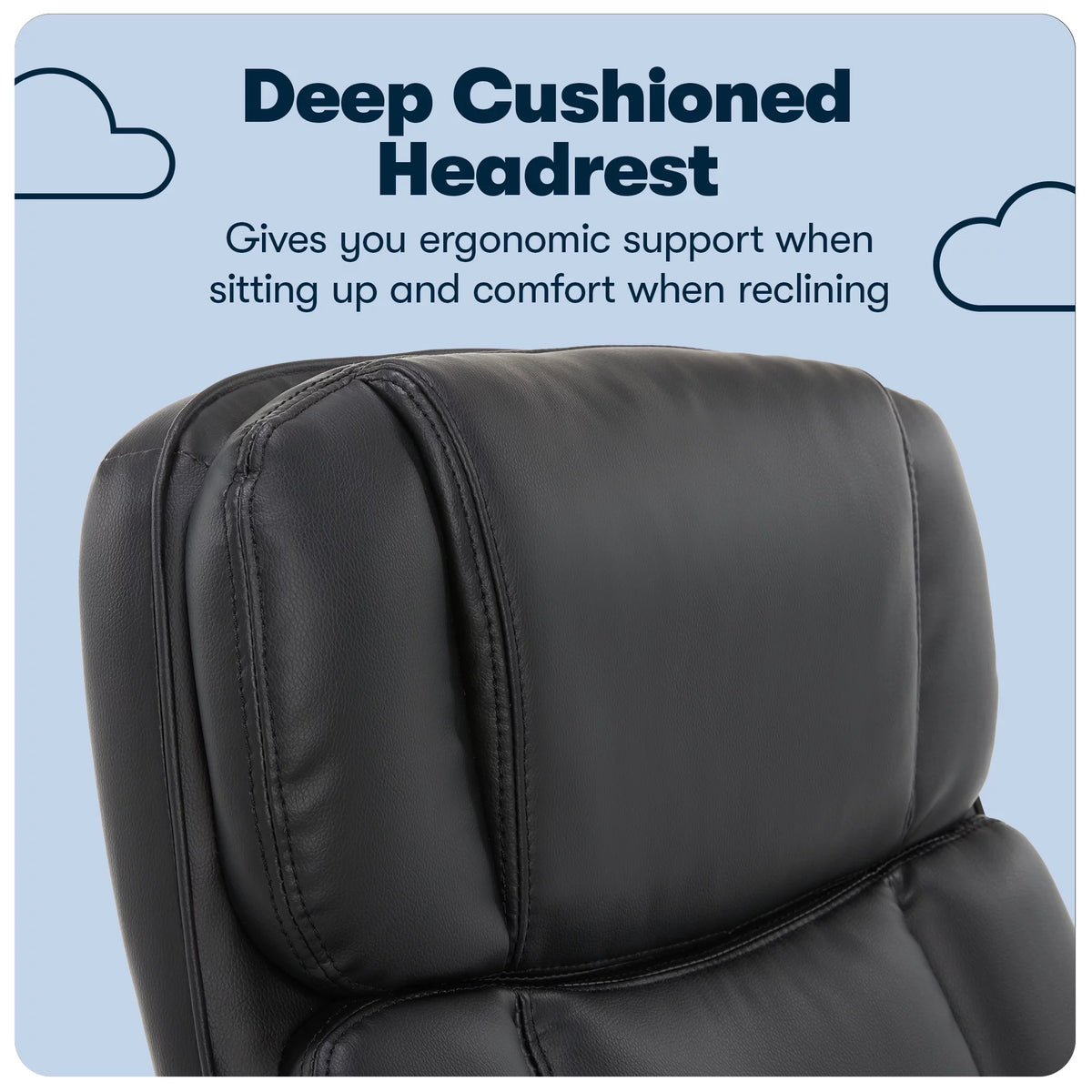 Black Faux Leather Executive Office Chair M417391