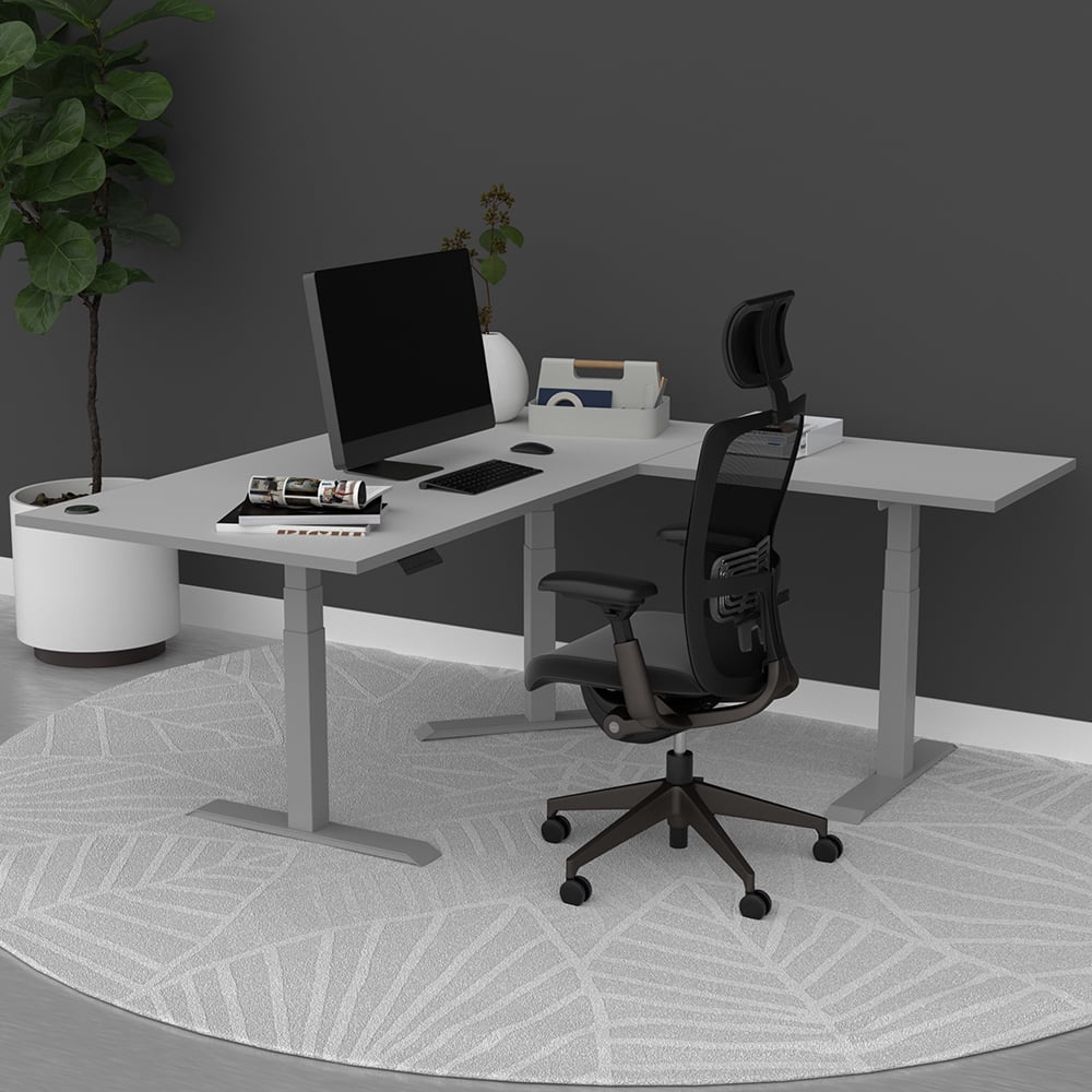 L-Shaped Electric Height Adjustable Desk 6' X 6' T10367