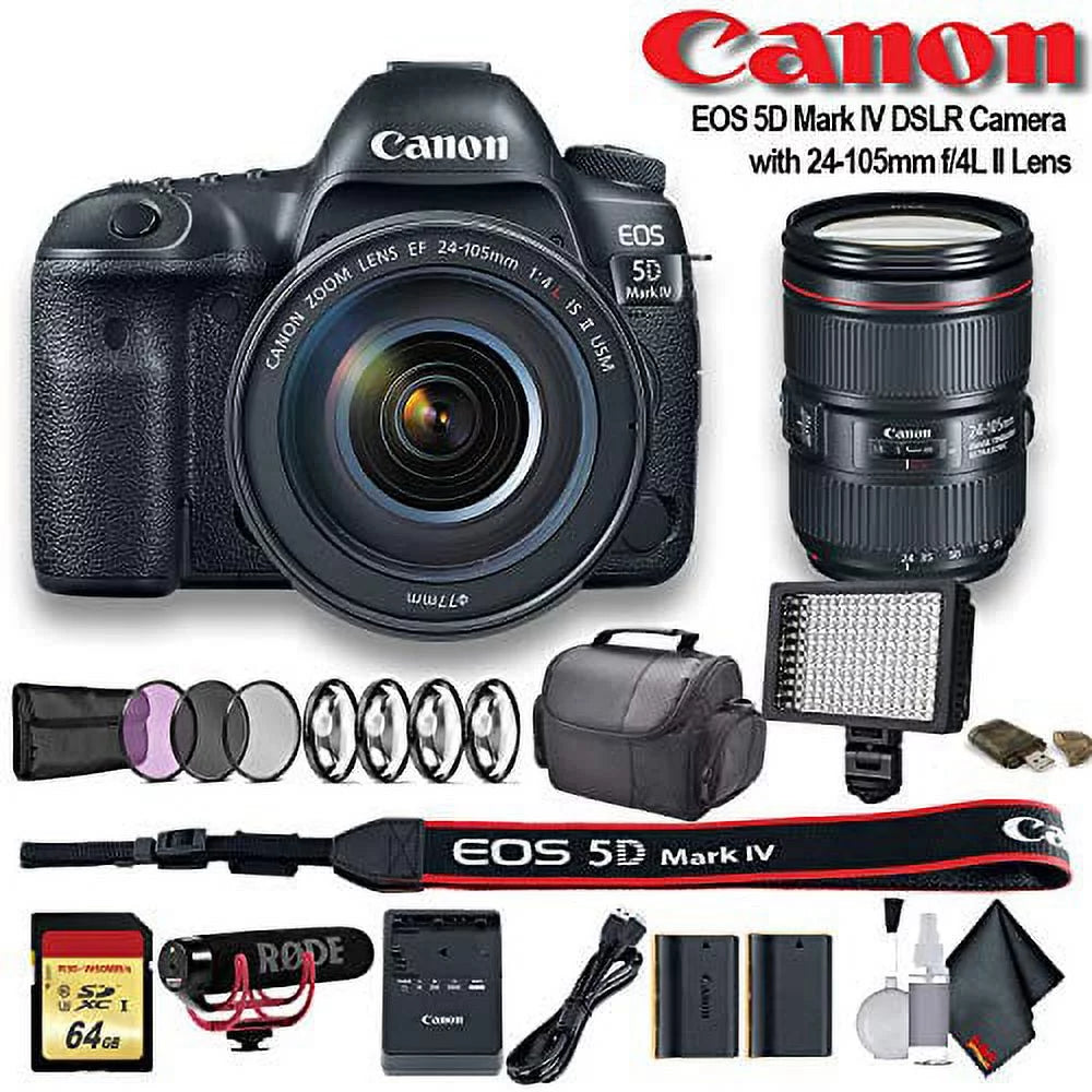 Canon EOS 5D Mark IV DSLR Camera with 24-105mm f/4L II Lens Y60130