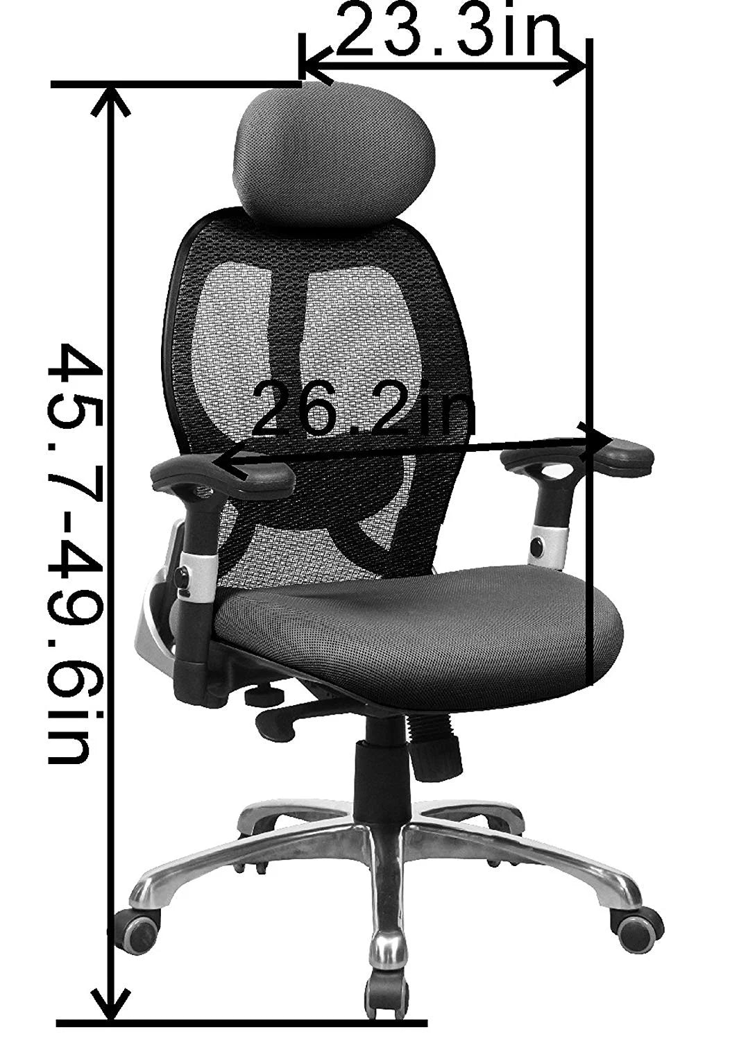 Gray Leather Office Chair E8295