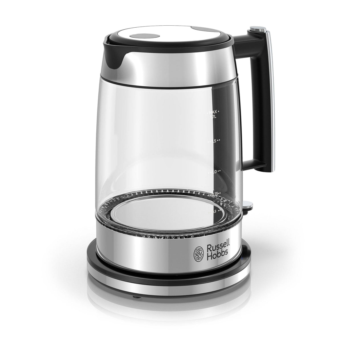 Glass 1.7L Electric Kettle Black & Stainless Steel N214907
