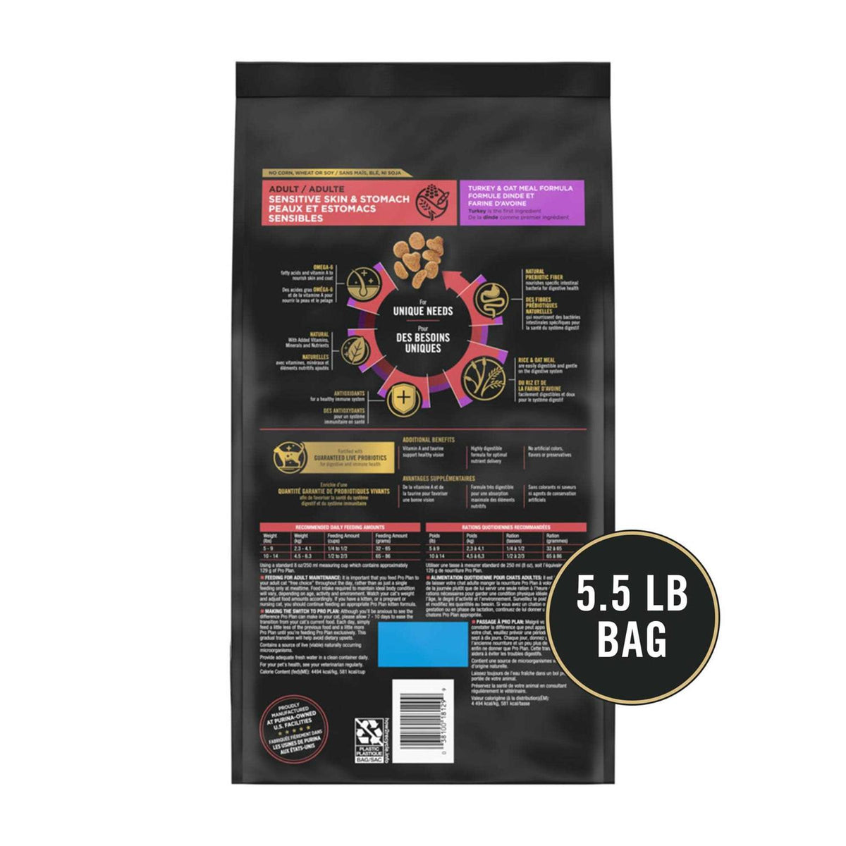 Probiotics Sensitive Skin & Stomach Natural Dry Cat Food T235004