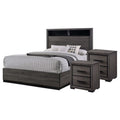 Gray Wood 3-Piece Bedroom Set Cal King P561109