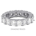Platinum 950 4-Prong Setting 2.11 Carat Total Natural Diamonds Eternity Ring D221