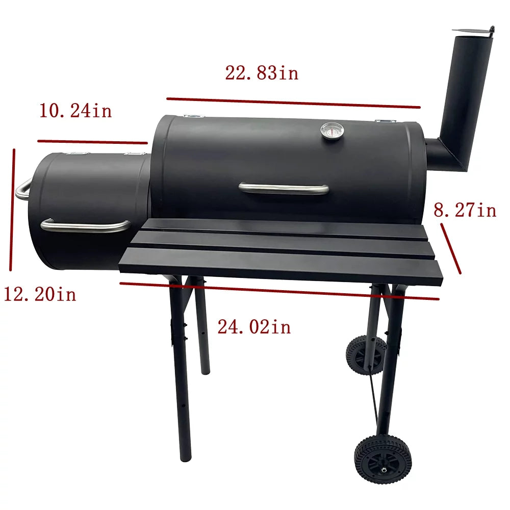 Charcoal Grill Offset Smoker with Cover V330553