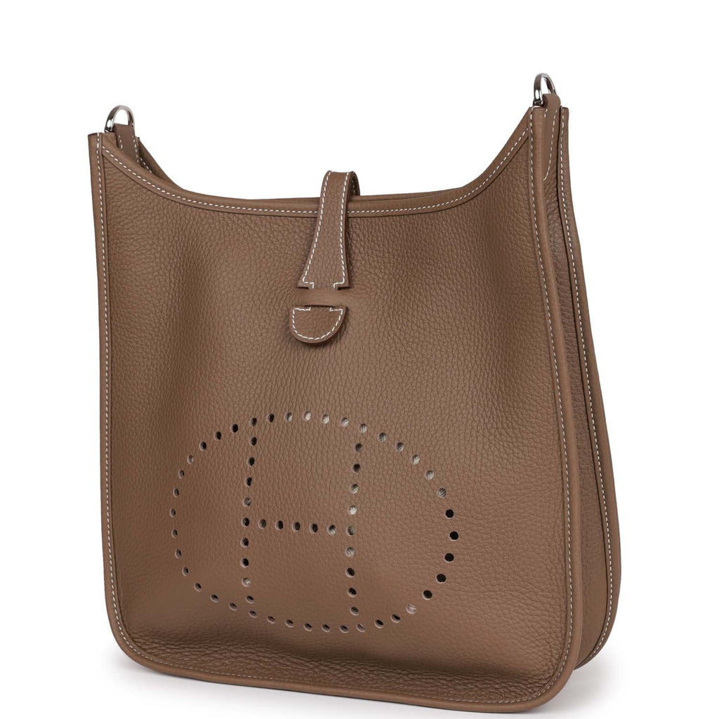 Etoupe Clemence Palladium Hardware Bag U299