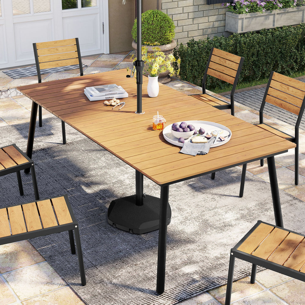 82in Rectangular Dining Table for 6-8 Person, Brown Y9729