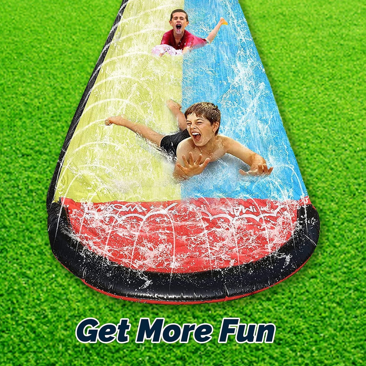 15.5ft Lawn Slide with Splash Sprinklers F619