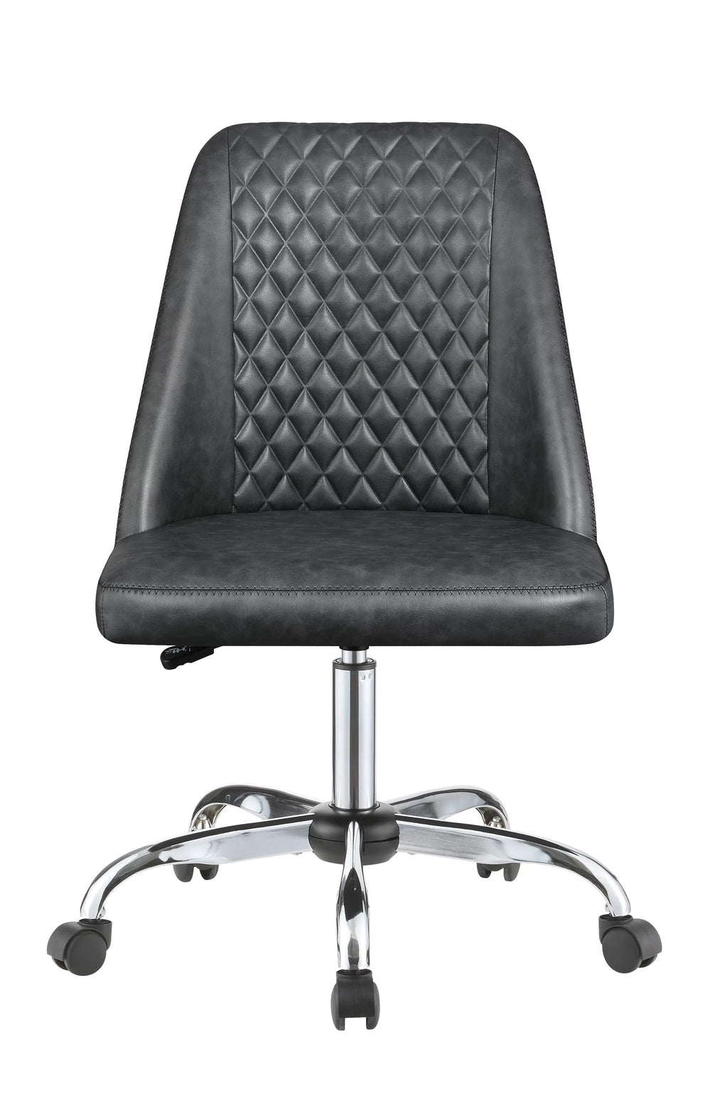 Grey and Chrome Upholstered Office Chair Y71423