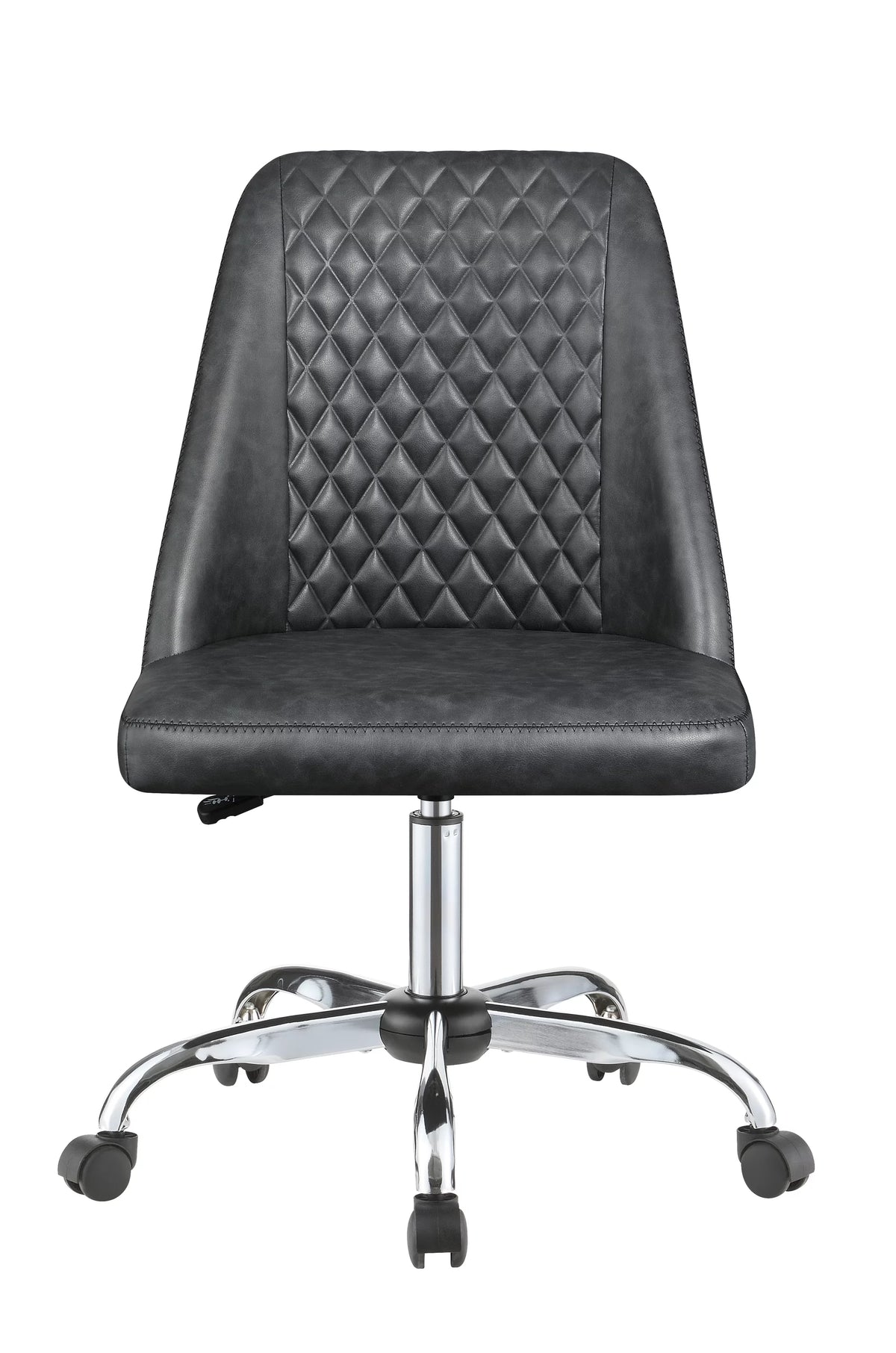 Grey and Chrome Upholstered Office Chair Y71423