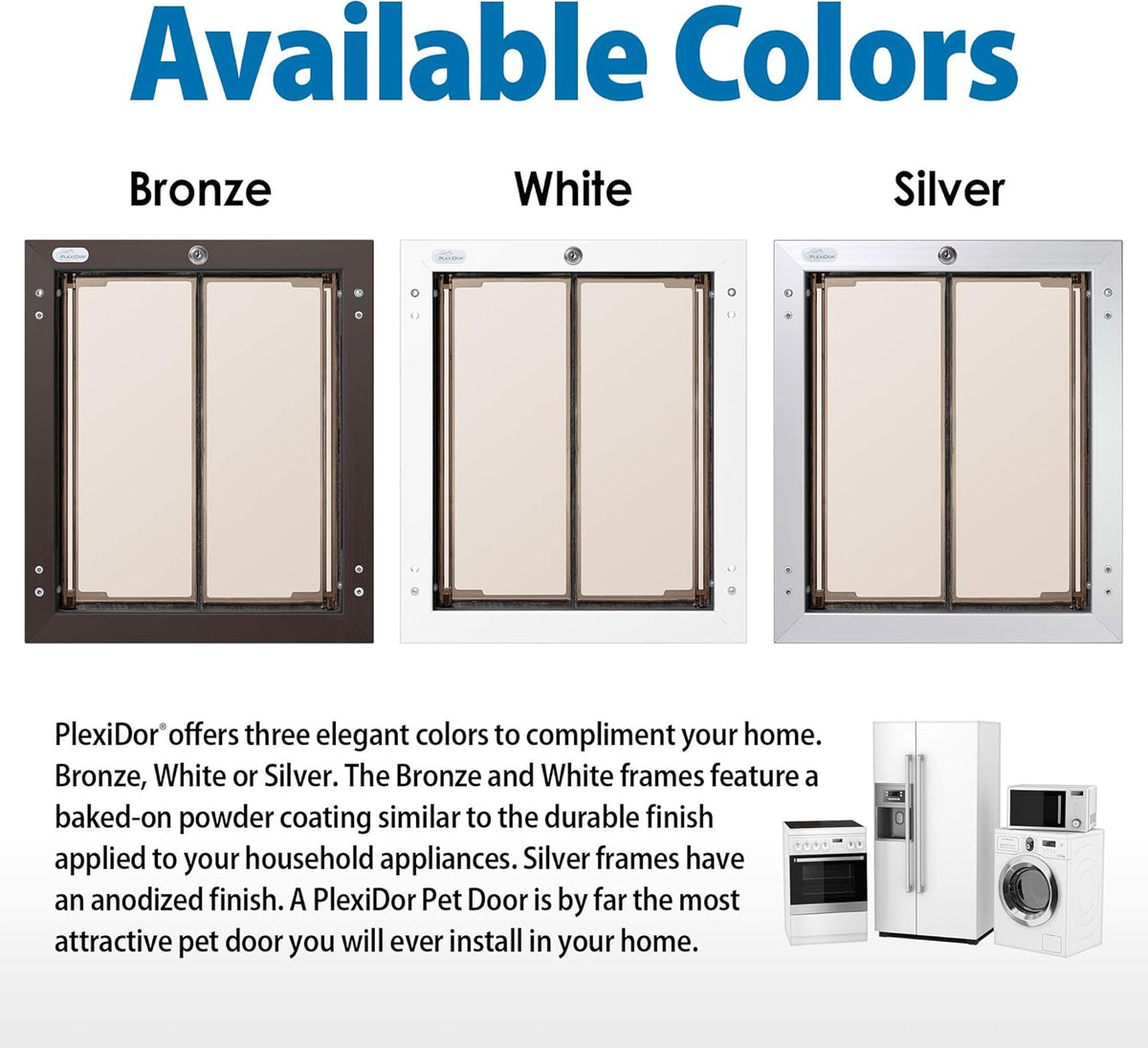 Bronze Small Pet Door with Lock and Key C7383