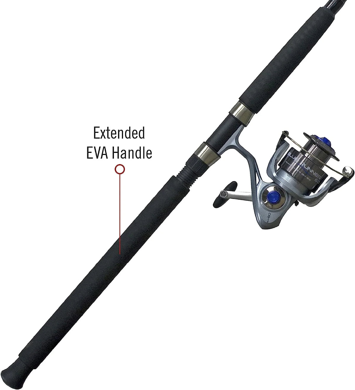 10-Foot 2-Piece Fiberglass Fishing Rod Combo with Size 60 Reel R612241