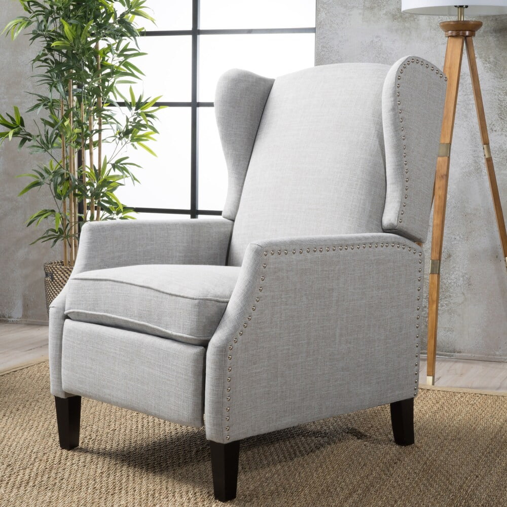 Taupe Tweed Wingback Pushback Recliner A232865