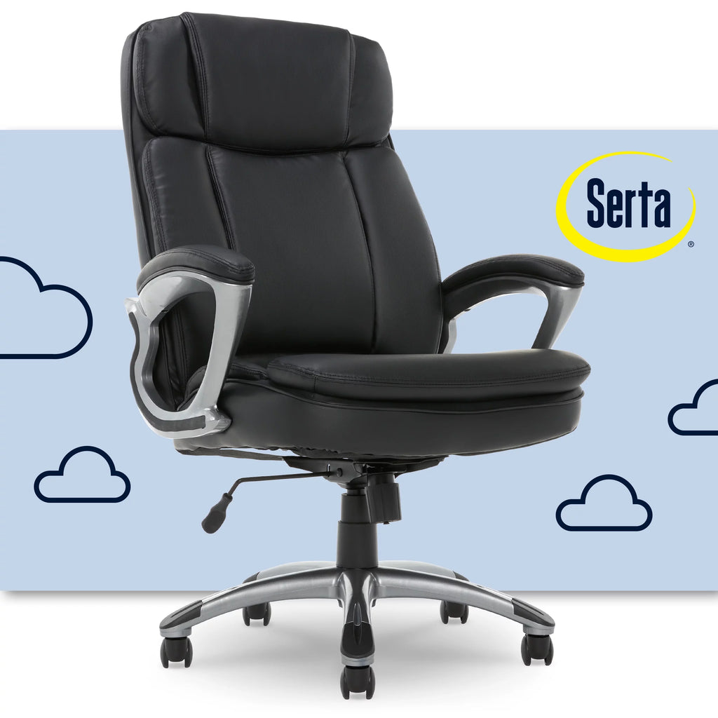 Black Faux Leather Executive Office Chair M417391