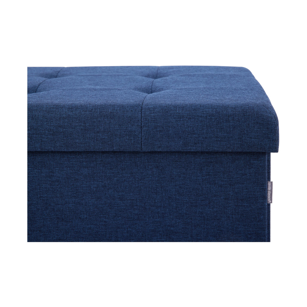 Cushioned Fabric Storage Ottoman Bench P530
