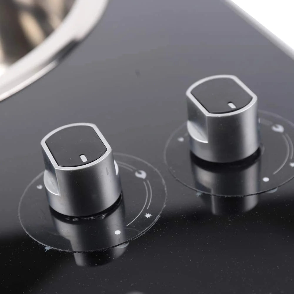 Gas Camping Stove 2 Burners with Tempered Glass Lids and Sink Comb R4523
