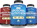 Liposomal Glutathione, Panax Ginseng, and Berberine Supplement Bundle Y159888