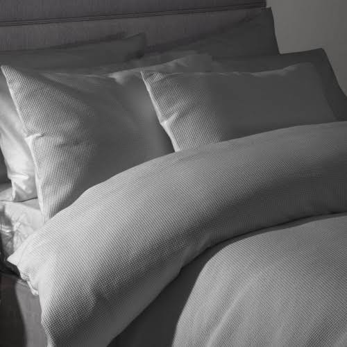 Queen White Cotton Waffle Weave Cover Set K366757