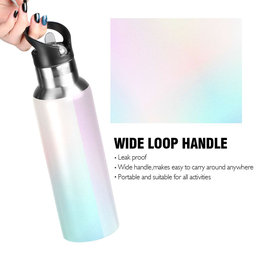 20 OZ Stainless Steel Vacuum Insulated Water Bottle with Straw Lid T235372