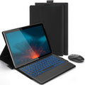 Black Backlit Bluetooth Keyboard Case with Wireless Mouse E715