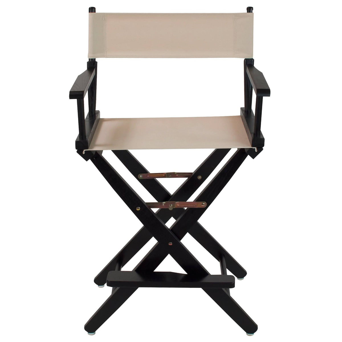 Extra-Wide 24 inch Directors Chair Black Frame Natural Color Cover L266