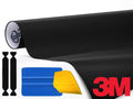 Satin Black Vinyl Wrap Roll with Toolkit 6ft x 5ft Pack of 2 J39765