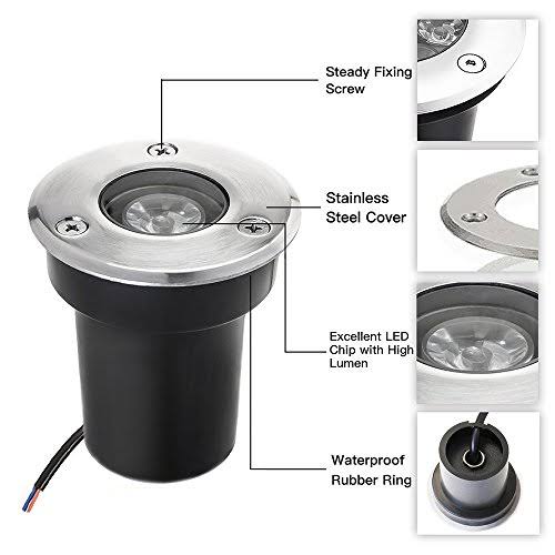 LED Pathway Lights 1W 12V-24V in Ground Well P9447