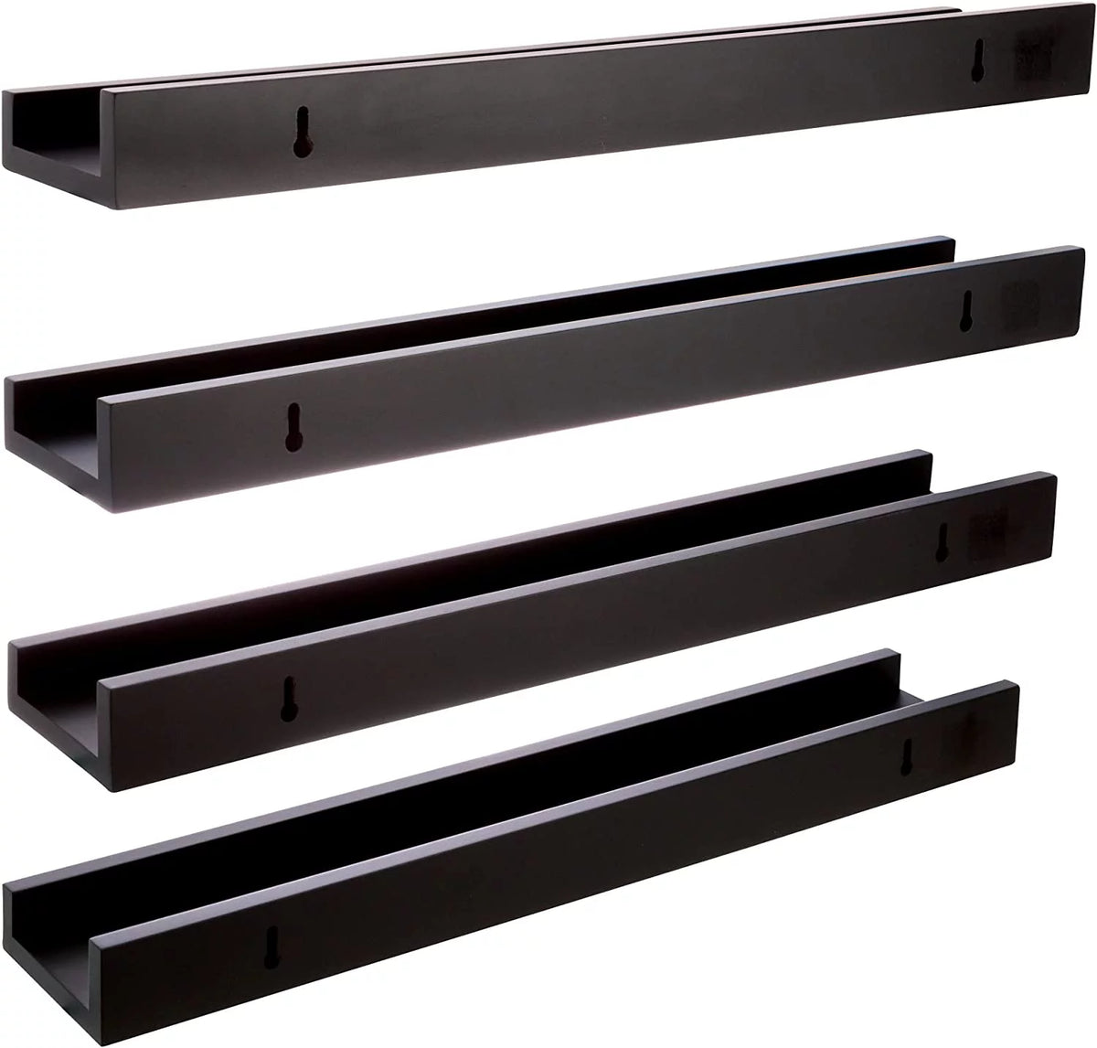 Black 4 Pack 23" Wood Floating Shelves Y52282
