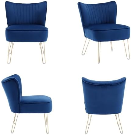 Velvet Accent Chairs with Golden U-Shape Legs O39920
