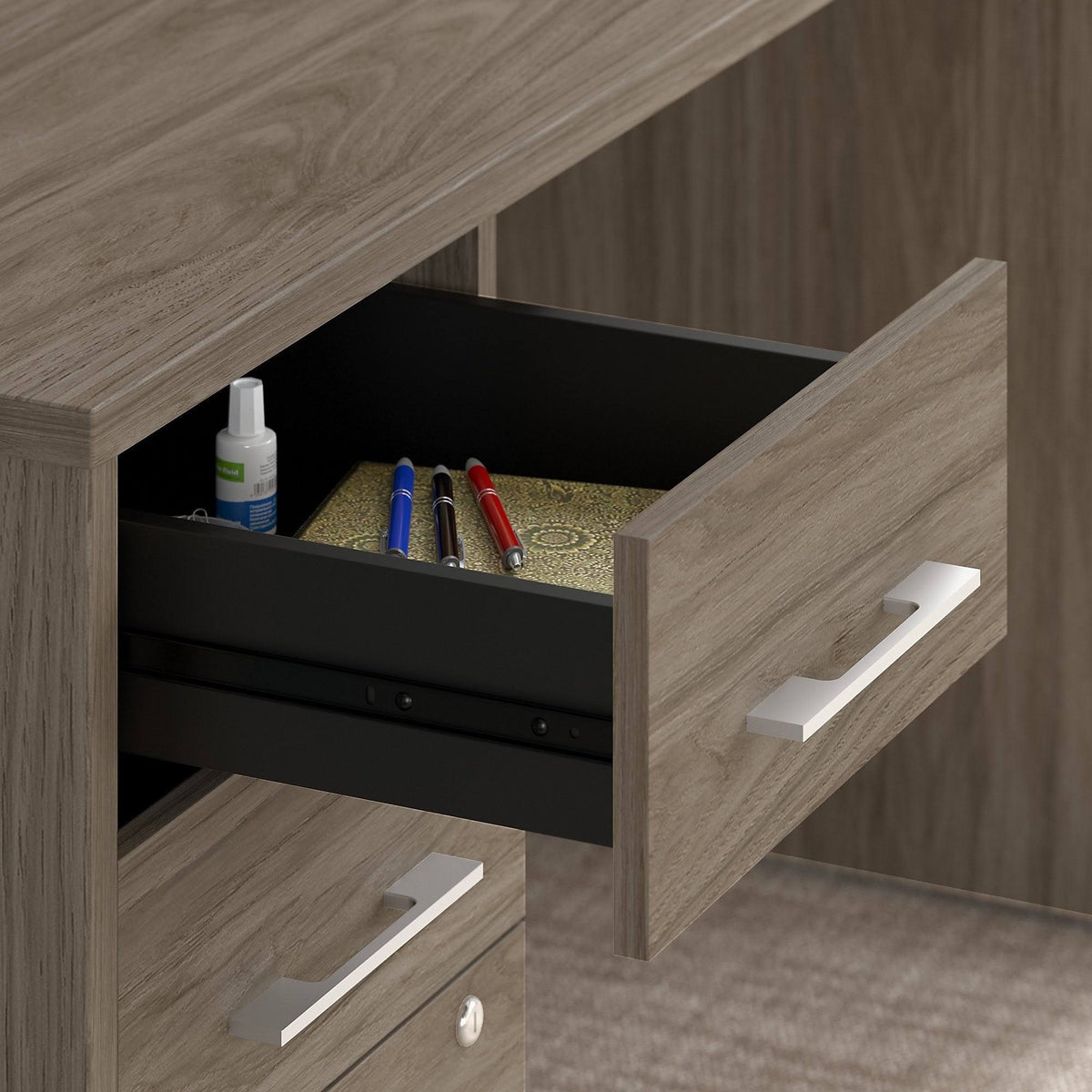Modern Hickory 3-Drawer File Cabinet F36768