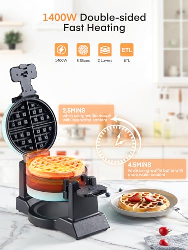 1400W Double Belgian Waffle Maker S164853