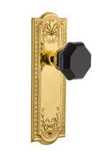 Privacy Black Door Knob in Unlaquered Brass B8684