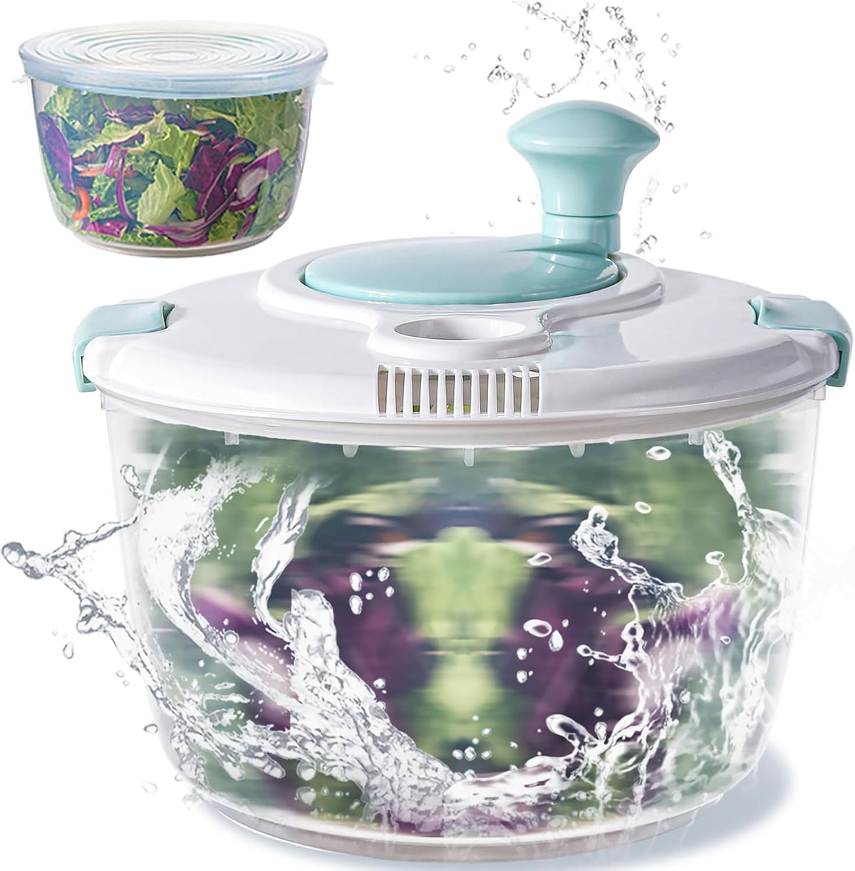 4.8 Qt Large Capacity Salad Spinner with Storage Lid L3768