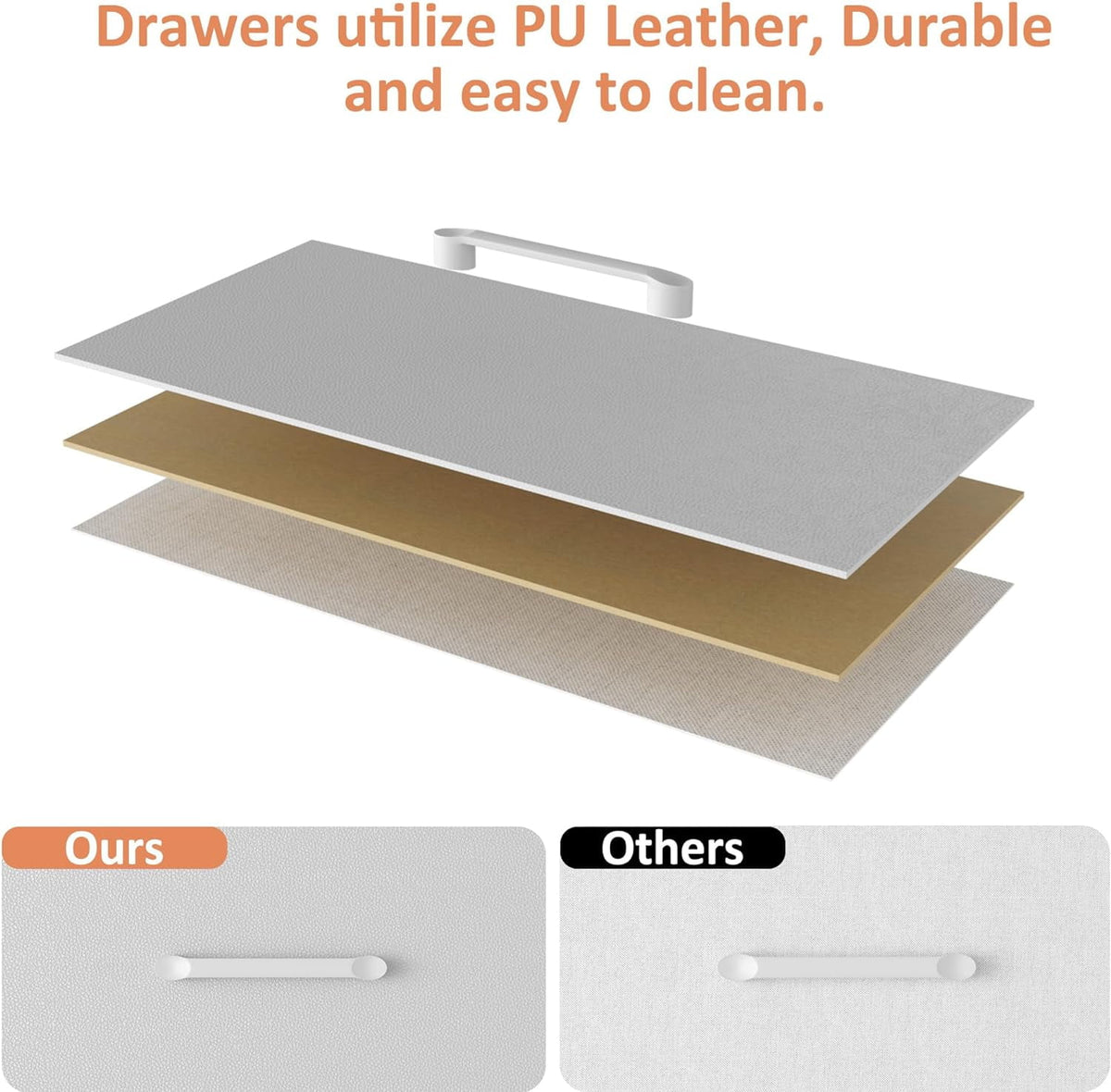 White 18 Drawer Fabric Dresser Z5035