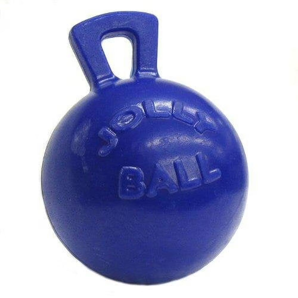 6 inch Blue Rubber Ball with Handle Chew Toy U43355
