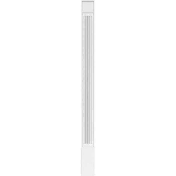 Fluted PVC Pilaster with Decorative Capital & Base (Pair) X610