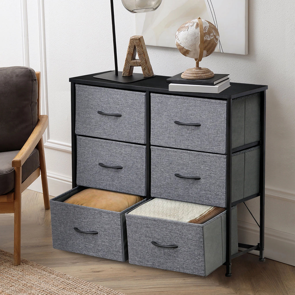 6 Drawer Fabric Storage Dresser W517