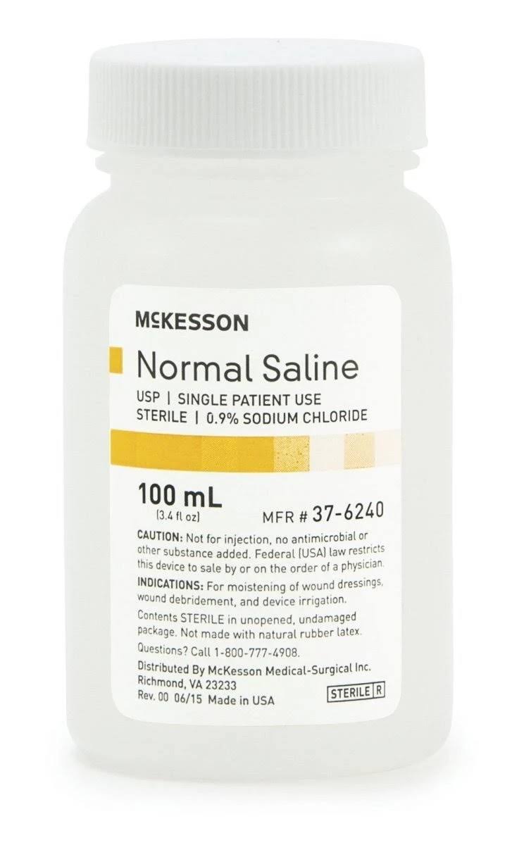 Sodium Chloride 0.9% Irrigation Solution 100 mL Case of 48 H828
