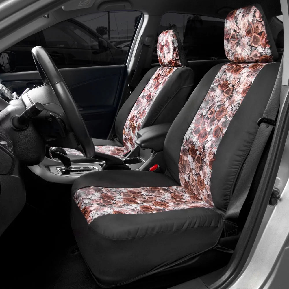 Rose Flower Seat Covers 2 Sets X109