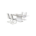 5-Piece Extendable High Gloss Wood Dining Set A673
