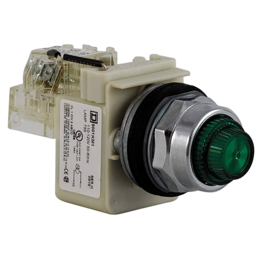 Green Push to Test Pilot Light K976