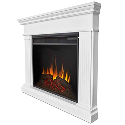 White Corner Electric Fireplace Mantel Heater with Remote Control K56122