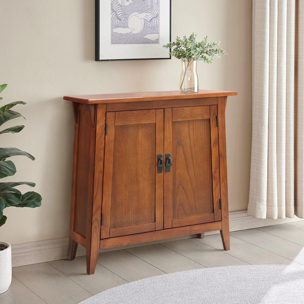 Solid Wood Hall Stand, Rich Russet Finish K59959
