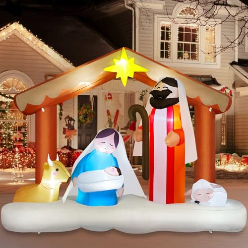 14FT Giant Christmas Inflatables Santa Claus with Wreath Built-in LED Lights M962948